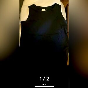 Southwind apparel dress-active leisure ware, UV50 apparel. Sleek black dress.